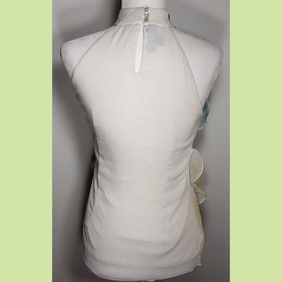 IZ Byer Floral Print Tiered Halter Neck Tank Top - Picture 2 of 7